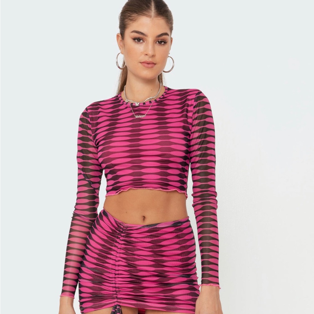 Pink Mesh Top